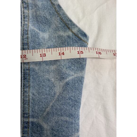 Women’s Size M Water Print Denim Halter Crop Top Zip Back Western Festival Rodeo - Picture 8 of 9